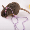 1.4m Adjustable Pet Hamster Leash Harness Rope Gerbil Cotton Rope Harness Lead Collar for Rat Mouse Hamster Pet Cage Leash