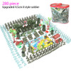 1 Set Military Toy Soldiers Army Men Action Figures Play Set Tank Aircraft Toys Model Helicopter Turret Children Boy Gift Kit