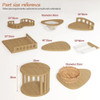 Wooden Cat Tree House Multifunction Pet Furniture Kitten Climbing Toy Cat Scratching Posts Cat Tower Soft Flannel Hammock Bed