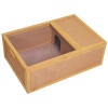 House with Balcony, 2 Tiers Large Tortoise Habitat Indoor, Outdoor Reptile Cage with Ladder, Openable Roofs