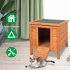 20" Wooden Waterproof Rabbit Hutch Pet Cage Bunny Chicken Coop Small Animal House Habitat Natural Wood Color[US-Stock]