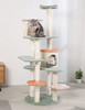 53-Inch Flower Cat Tree Cat Apartment Plush Habitat Kitten Amusement Platform House Furniture More Robust and Secure Framework