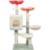 48 inch Cat Tree Tower Apartment, Plush Habitat Cat Amusement Platform, Toy Ball Pet House with Scratching Pillars