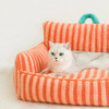 Cats Bed Stripe Bed Sofa Cushions Plush Houses and Habitats Puppy Pet Kitten Accessories Goods Mat Things Accessory