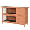 54" 2-Story Large Rabbit Hutch Bunny Cage Wooden Pet House Small Animal Habitat with Lockable Doors, No Leak Tray and waterproof 54" 2-Story Large Rabbit Hutch Bunny Cage Wooden Pet House Small Animal Habitat with Lockable Doors, No Leak Tray and waterproof