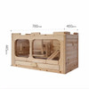 78X44X40CM Solid Wood Hamster Drawer Cage Guinea Pig Squirrel Habitats Small Animal Toys Pets House for Mice Gerbils Mouse