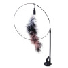 Pet Cat Toy Cat Wand Fluffy Feather with Bell Sucker Cat Stick Toy Interactive Toys for Cats Kitten Hunting Exercise Pet Product