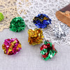 24/12pcs Colorful Crinkle Balls Sound Tin Paper Toy for Cat Durability Vocalization Dolls Playing Interactive Bite Squeak Toys
