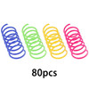 16/80pcs Cat Springs Toys Kitten Coil Spiral Pet Interactive Gauge Plastic Spring Toy Colorful Springs Cat Pet Toy Products