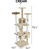 69.3"Ft.Scratching Wheel for Cats Exercise 2x Cat Condos 69.3" Tall Cat Tree for Indoor Cats Toy One Size Freight Free