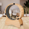 Cat Exercise Wheel Running, Spinning, and Scratching Fun, Cat Treadmill with Carpeted Runway