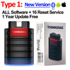 2024 THINKCAR Thinkdiag Hot Version Full System All Car 16 Reset Service OBD2 Diagnostic Tool ECU Coding Active Test 1 Year Free