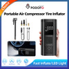 Podofo Handheld Air Compressor Digital Pressure Gauge Portable Air Pump Inflatable Digital Tire Pump For Car Balls