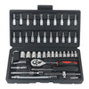 53/46 PCS Car Repair Tool Set 1/4-Inch Socket Set Car Repair Tool Ratchet Torque Wrench Combo Tools Kit Auto Repairing Tool Set