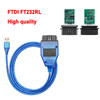 VAG KKL 409.1 With FTDI/CH340T OBD 2 OBD2 Car Diagnostic vag com Interface Cable 409 1 For VW/Audi/Skoda/Seat Auto Scanner Tool