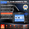 XTOOL D8W WIFI OBD2 Scanner Car Diagnostic Tools mileage Correction ECU Coding Key Programming 38 Resets CAN FD DOIP Topology