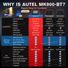 Autel MaxiCOM MK900-BT Car Diagnostic Scan Tool Code Reader Bi-Directional Scanner 40+ Services, CANFD/DoIP, All System Dianosis