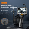 360° Steering Industrial Endoscope Camera 8mm Single&Dual Lens 1080P 5"IPS Screen Inspection Borescope Tools For Pip Car Engine