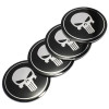 Auto Hub Caps Car Wheel Center Caps Skull Car Hubcap Sticker Personalized Aluminum Tire Hub Sticker Decoration Tire Accessories