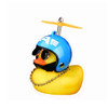 Motorcycle Cute Wind-breaking Duck Small Yellow with Helmet Airscrew Cycling Decoration Ornament Decor Equipments Parts