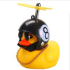 Motorcycle Cute Wind-breaking Duck Small Yellow with Helmet Airscrew Cycling Decoration Ornament Decor Equipments Parts