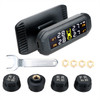 Solar TPMS Tire Pressure Monitoring System Temperature Warning Car Tyre Pressure Tester 4 Sensors Diagnostic Tools Cartronics