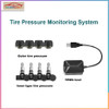 Roadonline Smart Car TPMS Tyre Monitoring System Digital TMPS Screen Display USB Auto Security Alarm Tire Pressure Sensor