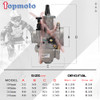 NEW Universal Motocross PWK 24 26 28 30 32 34mm For Keihin Carburetor With Power Jet For 2T 4T ATV Quad Go Kart Buggy 75-250cc