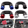 New 1Pcs 76MM Car Cold Air Turbo Intake Inlet Pipe Adjustable Flexible Duct Tube Hose Cold Feed Duct Pipe