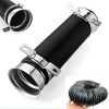 New 1Pcs 76MM Car Cold Air Turbo Intake Inlet Pipe Adjustable Flexible Duct Tube Hose Cold Feed Duct Pipe