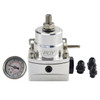 LIZHI RACING - AN8 high pressure fuel regulator w/ boost - 8AN 8/8/6 EFI Fuel Pressure Regulator with gauge LZ7855