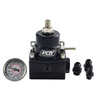 LIZHI RACING - AN8 high pressure fuel regulator w/ boost - 8AN 8/8/6 EFI Fuel Pressure Regulator with gauge LZ7855