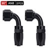 2PCS AN4 AN6 AN8 AN10 Straight 45 90 180 Degree Oil Fuel Swivel Hose End Fitting Oil Hose End Adaptor Kit