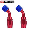 2PCS AN4 AN6 AN8 AN10 Straight 45 90 180 Degree Oil Fuel Swivel Hose End Fitting Oil Hose End Adaptor Kit