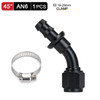 Universal AN6 AN8 AN10 Push-on Hose End Fittings Fuel Oil Cooler Hose Fitting 0 45 90 180 Degree Reusable Connection Adapter