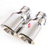 1 Piece Car 304 Stainless Steel Universal Bevel Edge System Muffler End Pipe Exhaust Tip