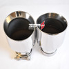 1 Piece Car 304 Stainless Steel Universal Bevel Edge System Muffler End Pipe Exhaust Tip