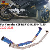 For Yamaha YZF R15 V3 R125 MT125 Mt 125 2020-2021 Motorcycle Exhaust System Escape Moto Modified Front Link Pipe With Catalyst