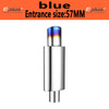 Car Exhaust Pipe Muffler Tail Universal Oval Stainless 51 57 63mm Blue Silver Exhaust System Mufflers Sports Car Sound