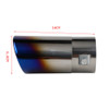 Car Exhaust Muffler Tip Single Outlet Stainless Steel Car Tail Rear Chrome Exhaust System Universal Tail Muffler Tip Pipe