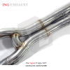 ING Stainless Steel Catback Exhaust With Valve Car Exhaust System For Jaguar F-type 3.0T