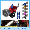 Adjustable Fuel Pressure Regulator with Gauge Kit 7 Colors Aluminum Vehicle Refitting Fuel Supercharger