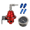 Adjustable Fuel Pressure Regulator with Gauge Kit 7 Colors Aluminum Vehicle Refitting Fuel Supercharger