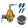 Adjustable Fuel Pressure Regulator with Gauge Kit 7 Colors Aluminum Vehicle Refitting Fuel Supercharger