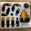 Universal Adjustable Fuel Pressure Regulator With Gauge+AN6 Fuel Line Hose+Fittings End Kit