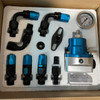 Universal Adjustable Fuel Pressure Regulator With Gauge+AN6 Fuel Line Hose+Fittings End Kit