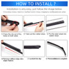 8mm Strips Insert Rubber Strip Blade 14" to 18" for Hybrid Type Wiper Natural Rubber Mute HD Clean 16" 18" 22" 24" 26" 28"