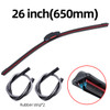 Universal Car Windshield Wiper blades U Hook Type Windscreen Frameless Rubber Wipers 16"18"20"22"24"26" Auto Wiper Accessories