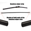 2pcs High Quality Boneless Rubber Car Wiper Blade refill Strips Windscreen 6mm 14"16"17"22"24"26"28" Windshield car accessories