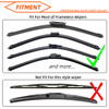 2PCS 35cm To 80cm Car Wiper Rubber Refill Blade Soft Insert Strip DIY Can Be Cut Windshield Wiper Replacement Parts 26" 32"